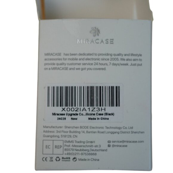 NWT Miracase Upgrade Silicone Case For AirPods Black‎ Shockproof & Durable - Picture 3 of 3